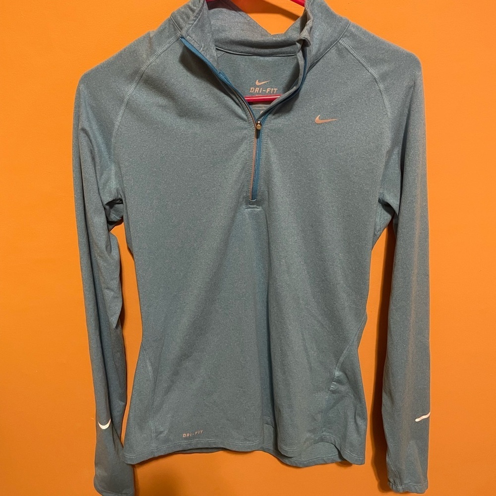 Nike Light Blue Dri-FIT Quarter-Zip Pullover